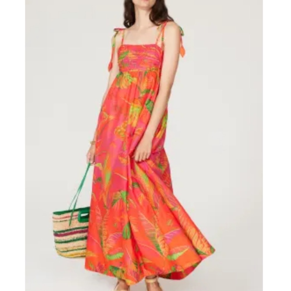 Farm Rio Ombre forest maxi dress